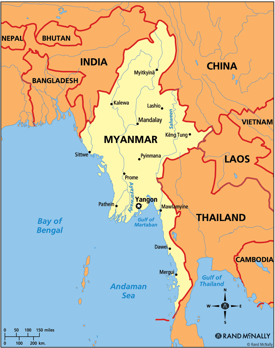 Peta Myanmar   Myanmar Map 