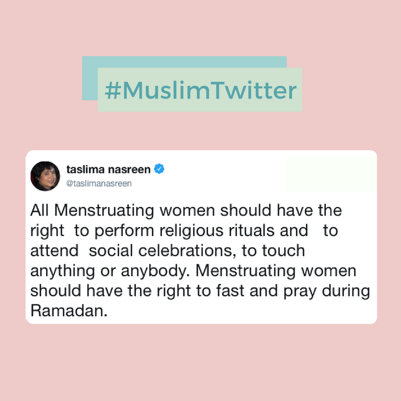 A Woman Suggested You Should Be Able to Fast and Pray on Your Period