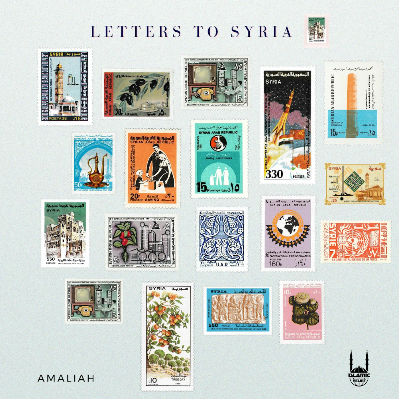 collection of stamps from syria